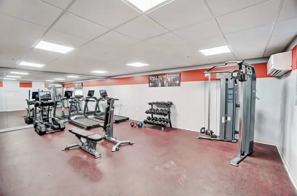 highpointeapartments gym with cardio and strength equipment